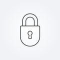 Lock line icon. Security and padlock symbol. Vector illustration. Royalty Free Stock Photo